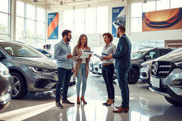 Image d'une personne examinant des options de financement pour une nouvelle voiture avec des outils d'analyse numérique.