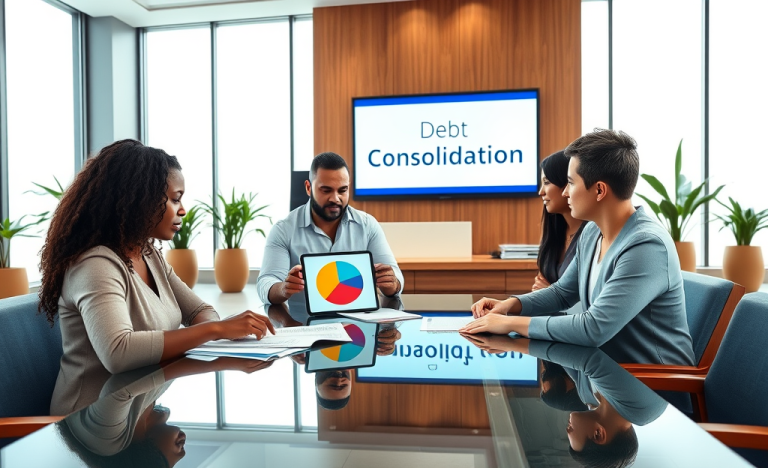Illustration représentant des options de crédit pour réduire les dettes avec des taux d'intérêt bas.