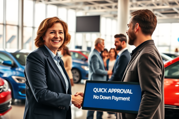 Image illustrant le financement auto avec approbation rapide et sans apport initial.