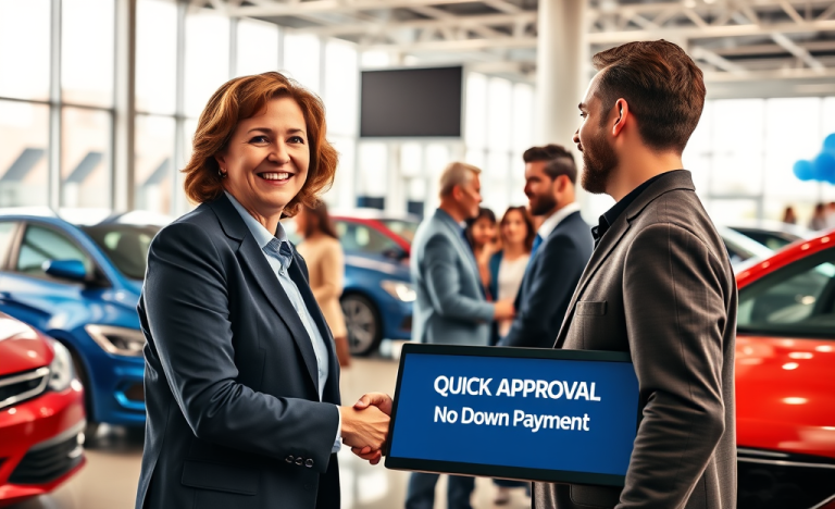 Image illustrant le financement auto avec approbation rapide et sans apport initial.