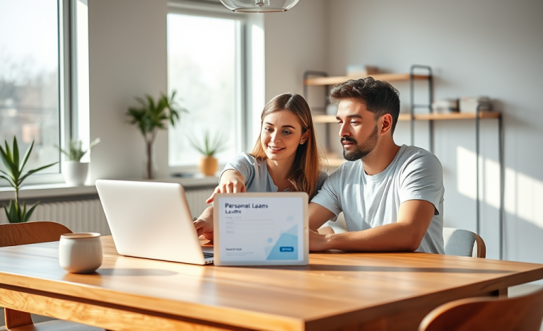Image illustrant les étapes pour demander un prêt personnel de 1 000 $ à 50 000 $ avec LoanConnect.